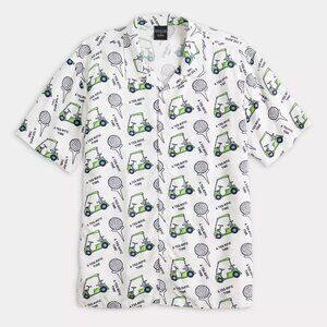 A Tee-Riffic Time Golf Shirt Short Sleeve Button Down by Bioworld Men's XXL NWT